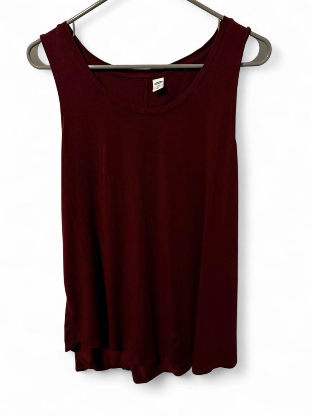 Old Navy Maroon Burgundy Scoop Neck High-Low Tank Top L